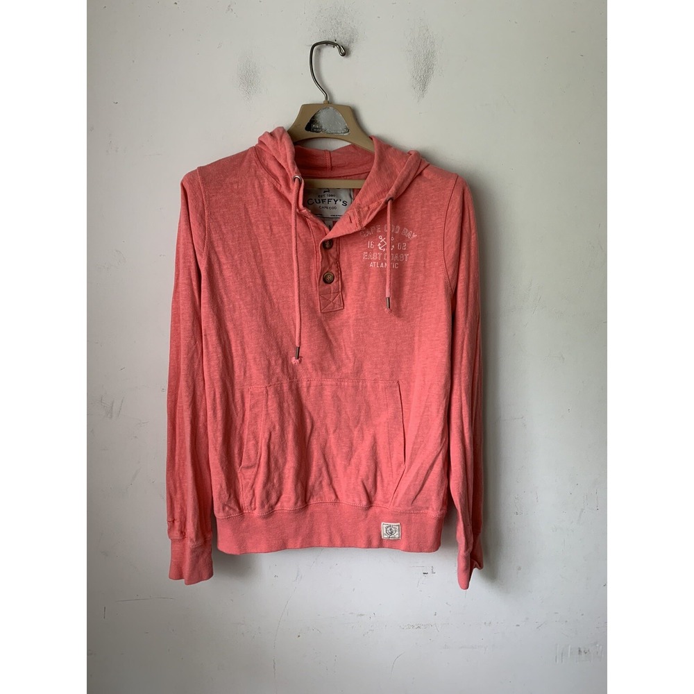 Cuffys Cape Cod Womens Hoodie Small Pink Beachy Preppy Nautical Coastal Hooded